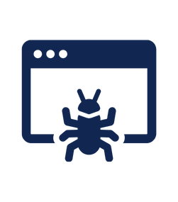 Decorative icon of a malicious website